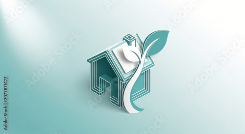 Tax Planning Concept Concept With Growth Sprout Combined With House
