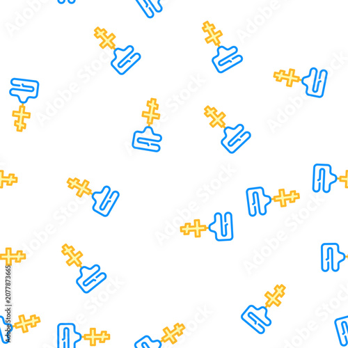 Foto pectoral cross vector seamless pattern pectoral cross sign illustration