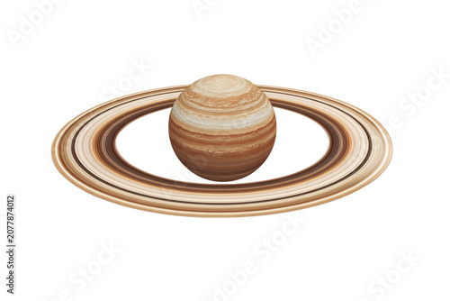 Saturn planet with its rings.
