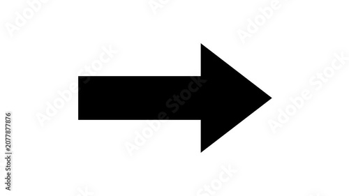 Right arrow swinging for directional interface feedback