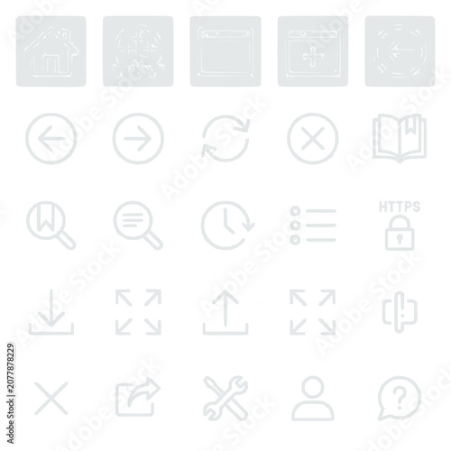 Collection of Modern UI Icons for Web and App Design