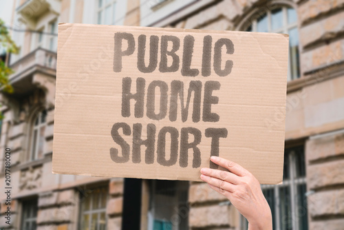 Konstfotografi "Public home short" Affordable housing supply is inadequate