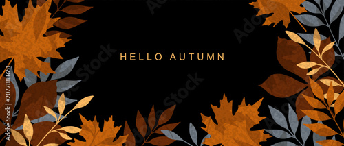 Fotografie Abstract autumn background with beautiful leaves