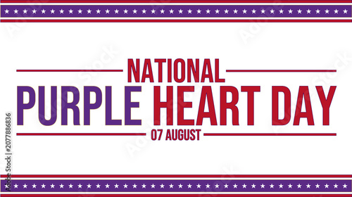 Photos National Purple Heart Day elegant banner perfect for remembrance and patriotic c