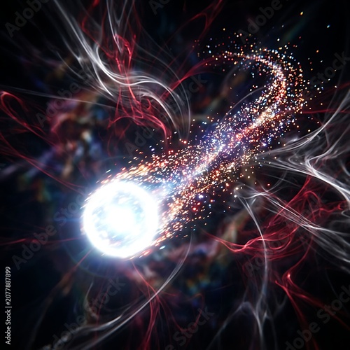 Abstract Cosmic Energy Explosion in Space.