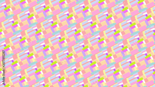 Seamless geometric pattern in pastel tones with soft block design