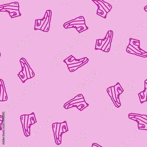 Konstfotografi canyoneering shoes footwear tourism line seamless pattern canyoneering shoes foo