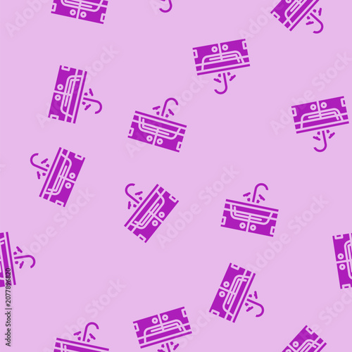 Foto undermount sink glyph vector seamless pattern