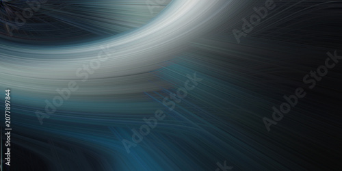 Foto Abstract motion background with swirling blue and silver light trails creating smooth curved lines in deep dark atmosphere