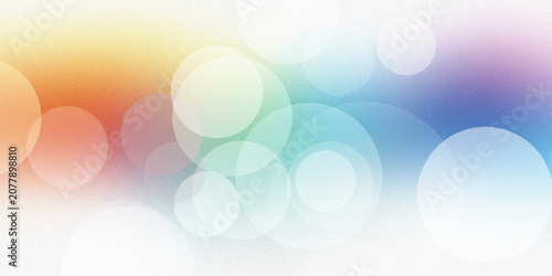 фотографія Abstract multi colored background featuring soft overlapping circular bokeh shapes with light gradient and subtle grainy texture