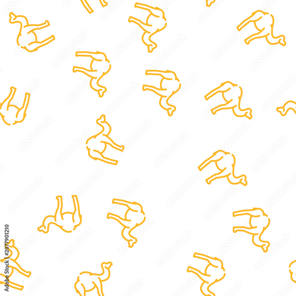 Naklejka premium camel animal vector seamless pattern camel animal sign illustration