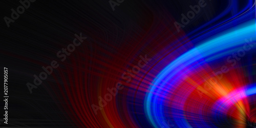 Konstfotografi Abstract swirling light streaks in blue red and purple.