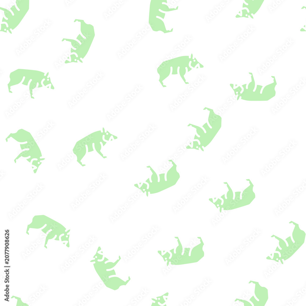 Fototapeta premium boar animal glyph vector seamless pattern. boar animal signthin illustration
