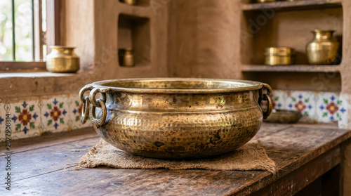 Karaikudi Chettinad style, Chettinad culture, Chettinad kitchen, Chettinad kitchen vessels, copper vessels, bronze vessels, brass vessels, antique cookware, heritage cookware, traditional kitchen ware
