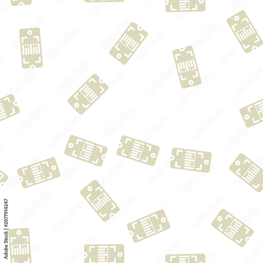 Fototapeta premium barcode scanner application glyph vector seamless pattern. barcode scanner application signthin illustration