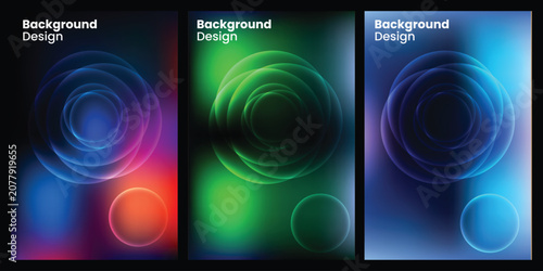 Abstract Glowing Circles and Gradients background color