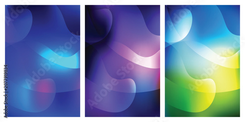 Abstract Gradient Backgrounds With Flowing Shapes vector