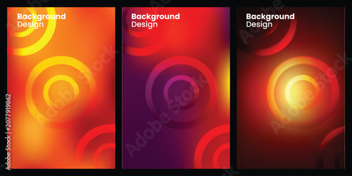 Abstract Circular Gradients with Concentric Rings background
