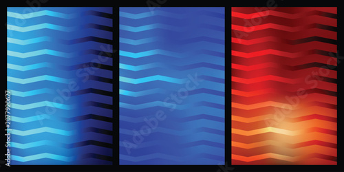 Blue and Red Zigzag Gradient Backgrounds abstract