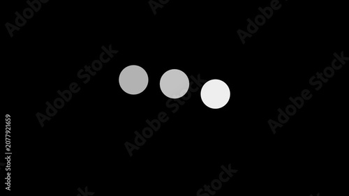 Typing dots loading animation, in 4K resolution with a transparen background. alpha channel 4K