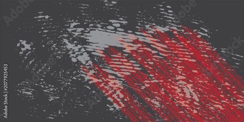Abstract Red And Black Grunge Paint Streaks With Motion Effect And Textured Background