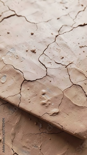 Close-up view of dry, cracked, and parched earth surface.