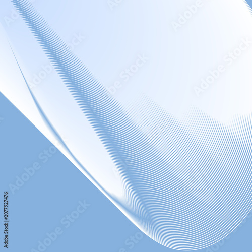 Abstract blue dynamic background with flowing curved lines