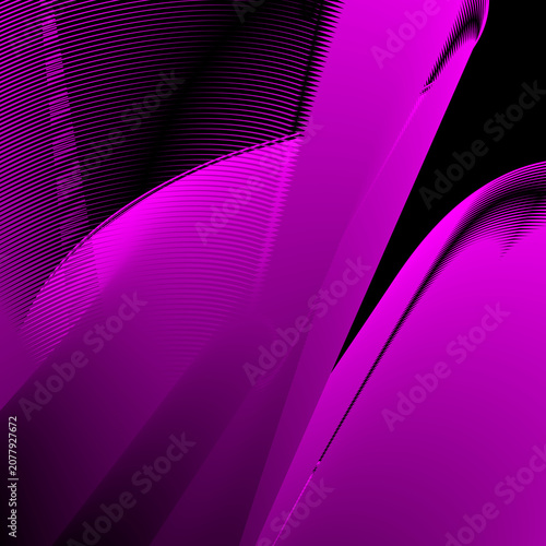 Minimalist magenta neon wave abstract background