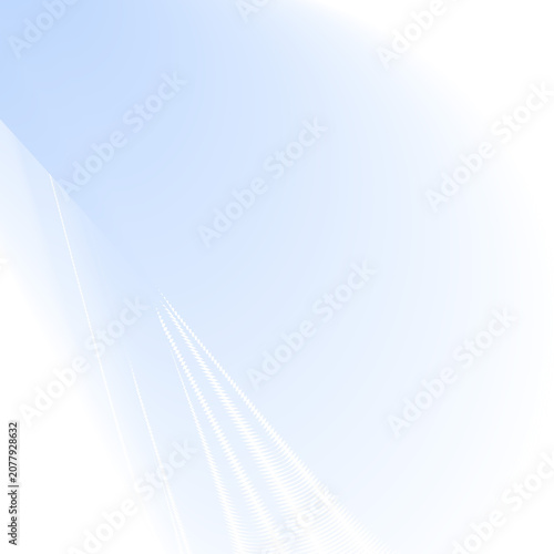 Abstract minimal white background with soft blue waves and copy space