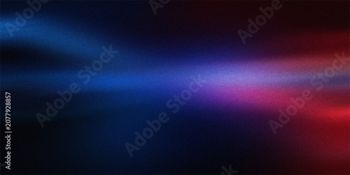 Fotografie Dark abstract background with soft diffuse light glowing in blue and red tones creating cinematic atmosphere with grain texture