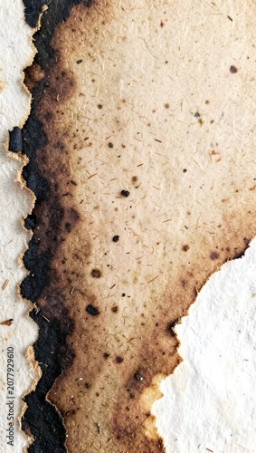 Abstract texture of aged and burnt paper background.