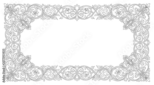 Intricate floral border design element.