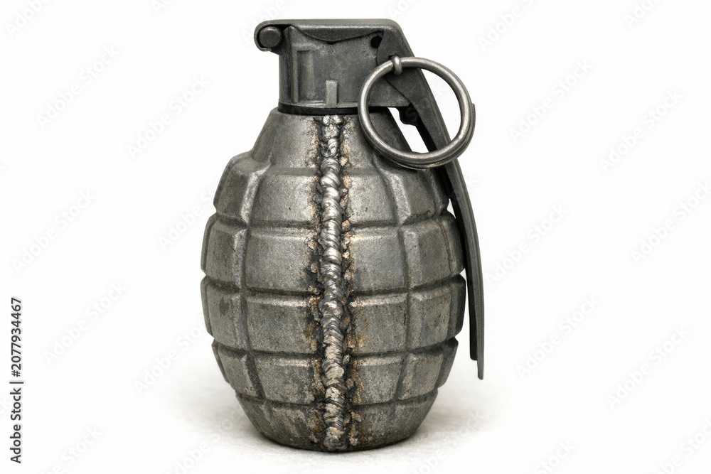 Fototapeta premium Handheld explosive device with metal handle and body