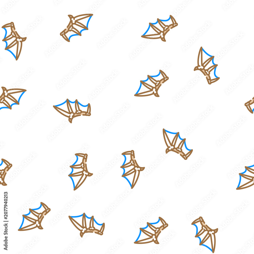 Fototapeta premium bones of wing vector seamless pattern bones of wing sign illustration