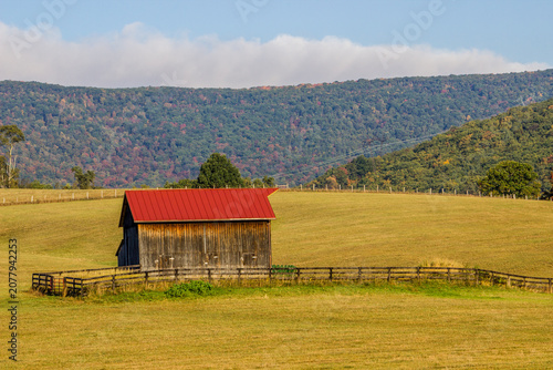 old barn in the mountains