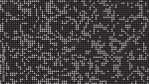 Foto A close-up view of a dithered image composed of small black and white dots