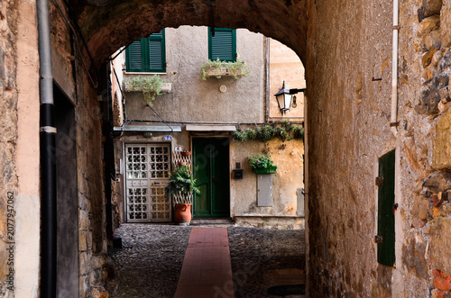 The village of Cervo Ligure on the Italian Riviera