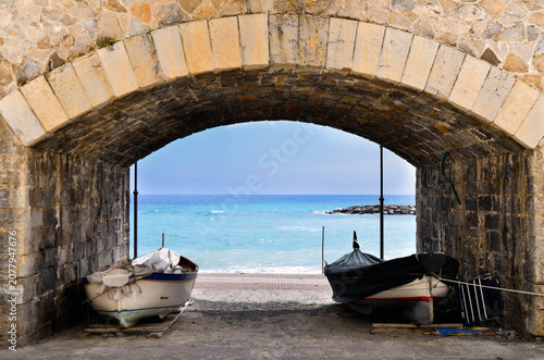 The village of Cervo Ligure on the Italian Riviera