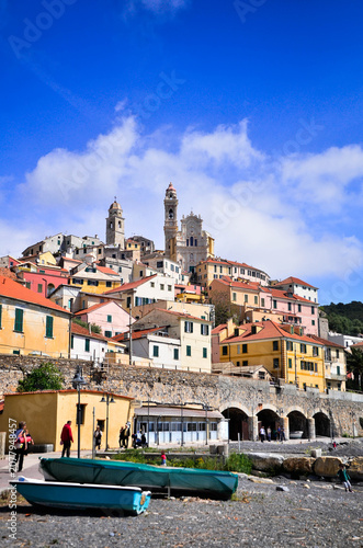 The village of Cervo Ligure on the Italian Riviera