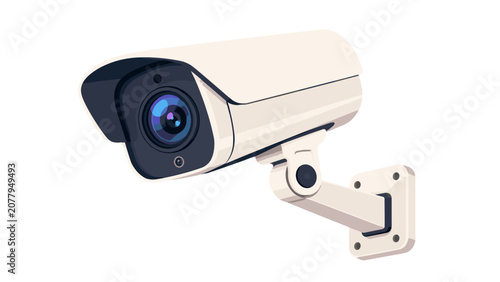 Konstfotografi Wall mounted security surveillance camera vector illustration