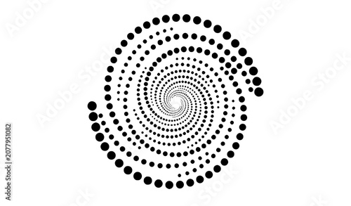 Abstract Dotted Spiral Swirl Vector Logo Design Template for Modern Branding