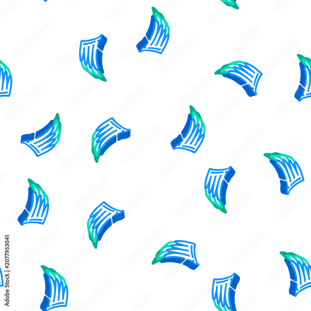 Fototapeta premium abstract wing isometric seamless pattern. abstract wing sign illustration