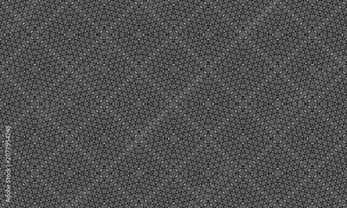 P146 Seamless Black and White Mandala Tile Pattern