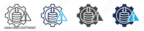 storage limit icon set multi concept