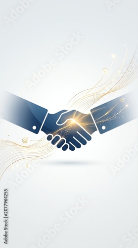 Symbolic handshake representing cooperation.