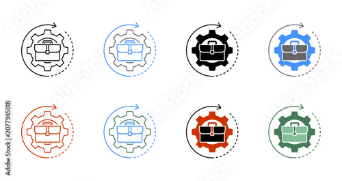 Obraz na płótnie Professional Background Lifetime Track Record Icon Pack Vector Illustration