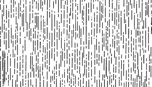 Vászonkép Abstract black and white vertical broken lines distressed grunge texture varying thickness background vector illustration