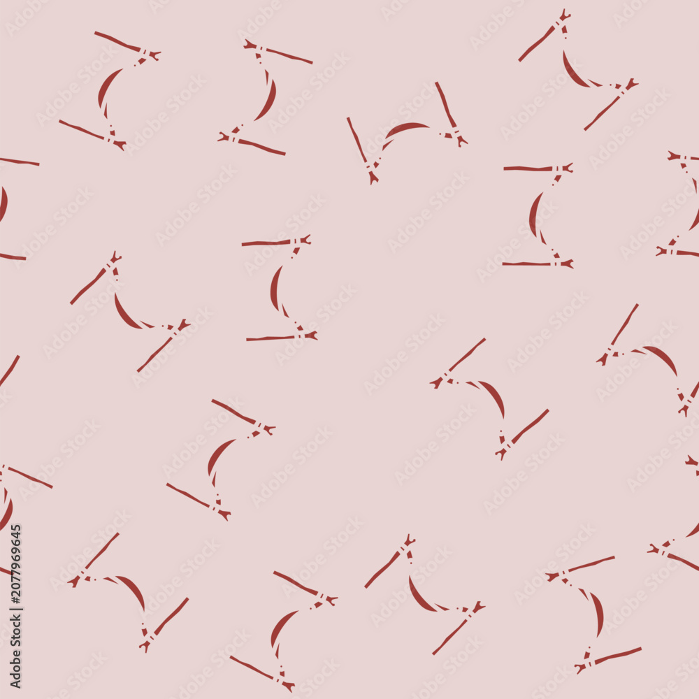 Fototapeta premium hammock slow living glyph vector seamless pattern. hammock slow living thin illustration