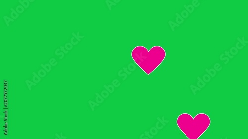 Love bubble floating in continuous loop animation