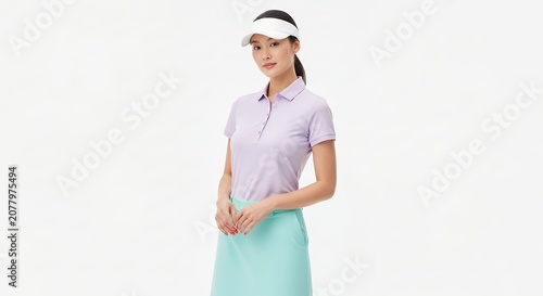 Woman in sportswear isolated on white background perfect for commercial use